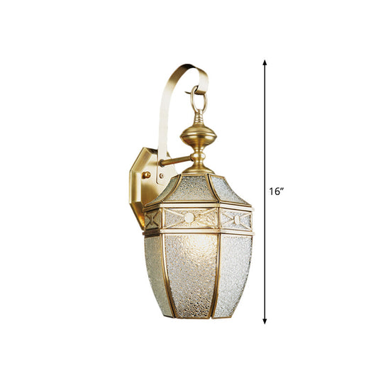Brass Lantern Wall Sconce Light for Outdoors