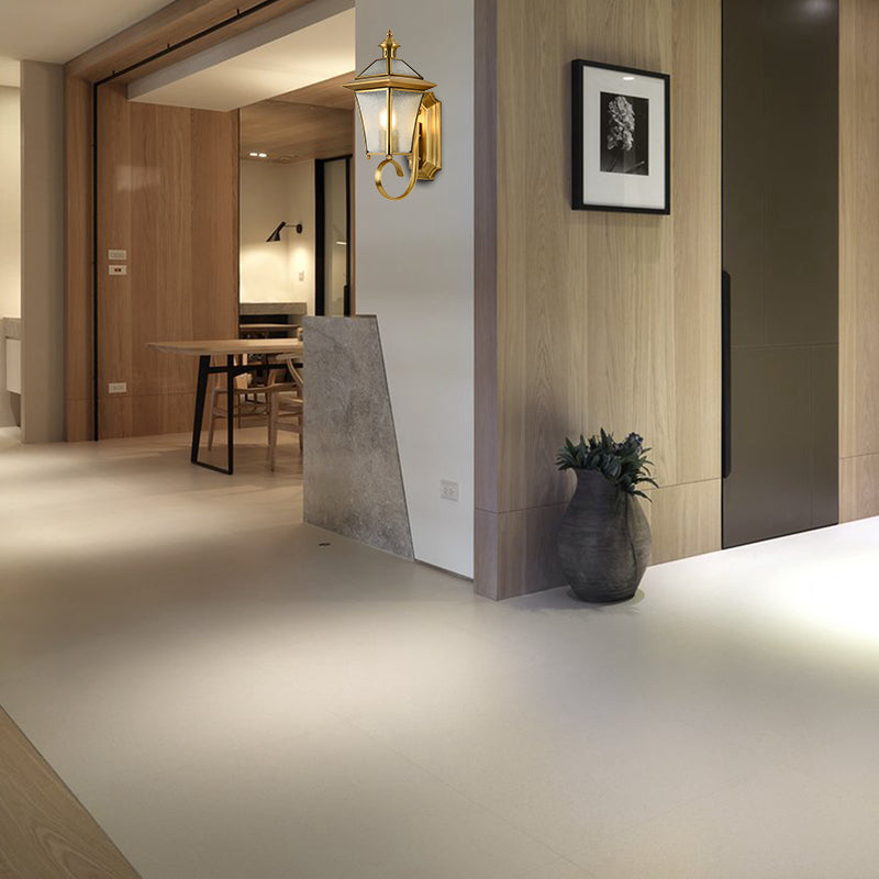 Birdcage Metal Wall Sconce - Traditional Brass Foyer Light Fixture (14"/15" H, 1 Bulb)