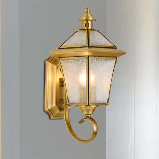 Birdcage Metal Wall Sconce - Traditional Brass Foyer Light Fixture (14"/15" H, 1 Bulb)