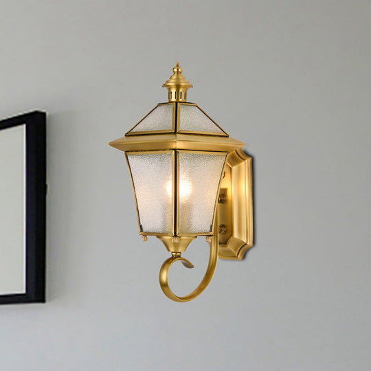 Birdcage Metal Wall Sconce - Traditional Brass Foyer Light Fixture (14"/15" H, 1 Bulb)