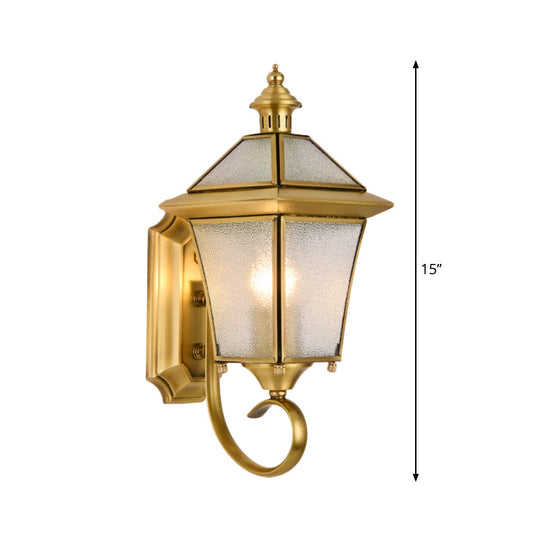 Birdcage Metal Wall Sconce - Traditional Brass Foyer Light Fixture (14"/15" H, 1 Bulb)