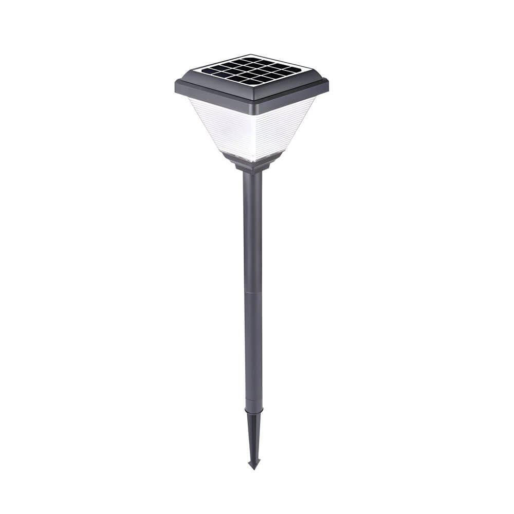 Modern Black 27.6-Inch Solar Powered LED Pathway Light