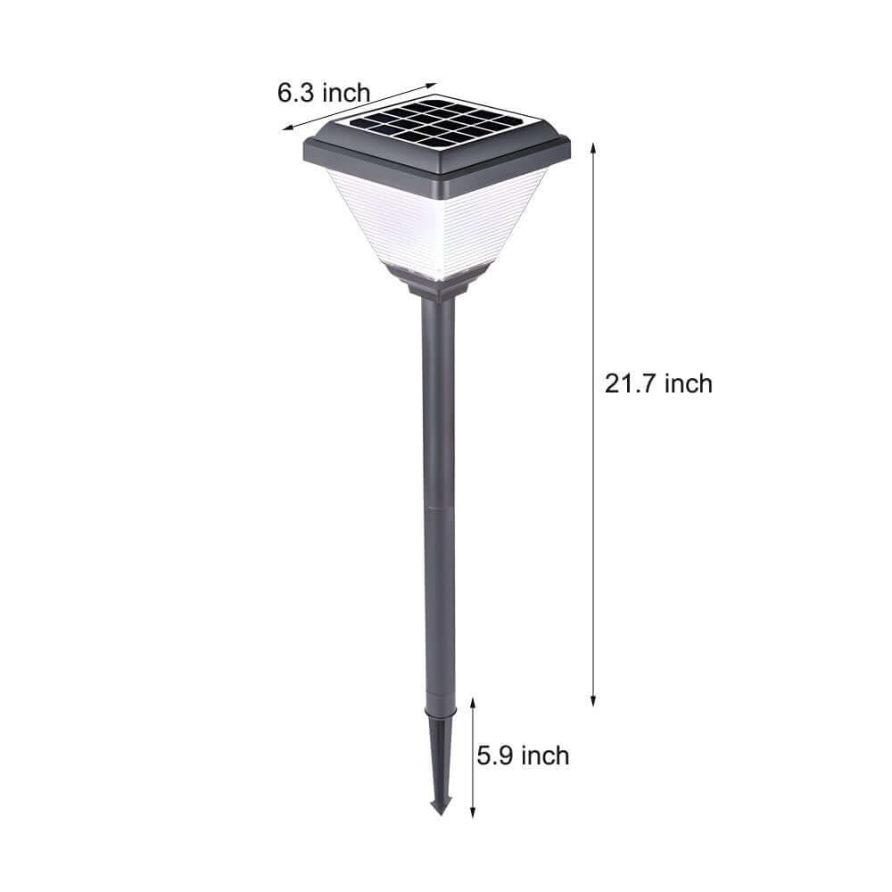 Modern Black 27.6-Inch Solar Powered LED Pathway Light