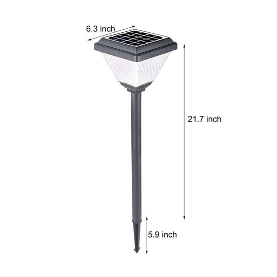 Modern Black 27.6-Inch Solar Powered LED Pathway Light