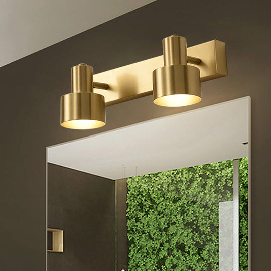 Brass Vanity Wall Light with LED Bulbs - Traditional Sconce Fixture for Bathroom
