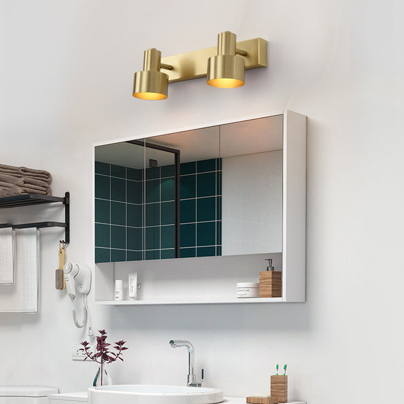 Brass Vanity Wall Light with LED Bulbs - Traditional Sconce Fixture for Bathroom