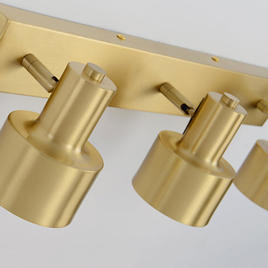 Brass Vanity Wall Light with LED Bulbs - Traditional Sconce Fixture for Bathroom