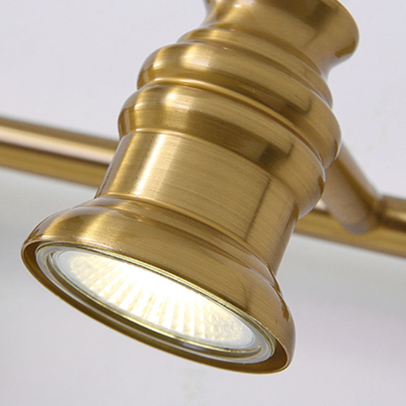 Traditional Metal Bathroom Vanity Sconce Light with 2/3/4-Bulb Wall Mount - Brass