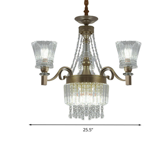 Sputnik Crystal Chandelier - Contemporary Ceiling Light with 11/13/15 Satin Brass Heads, 37.5"/40.5"/41" Wide