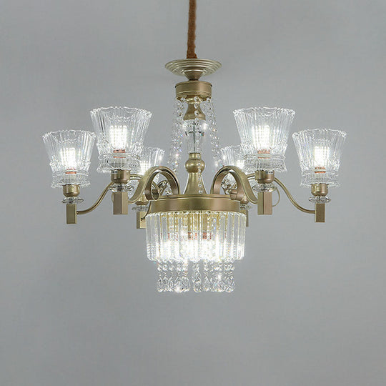 Sputnik Crystal Chandelier - Contemporary Ceiling Light with 11/13/15 Satin Brass Heads, 37.5"/40.5"/41" Wide