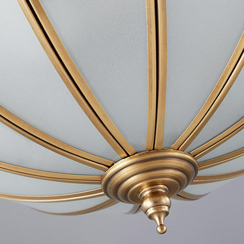 Gold Teardrop Chandelier Pendant Light with Sandblasted Glass - 3 Lights for Dining Room