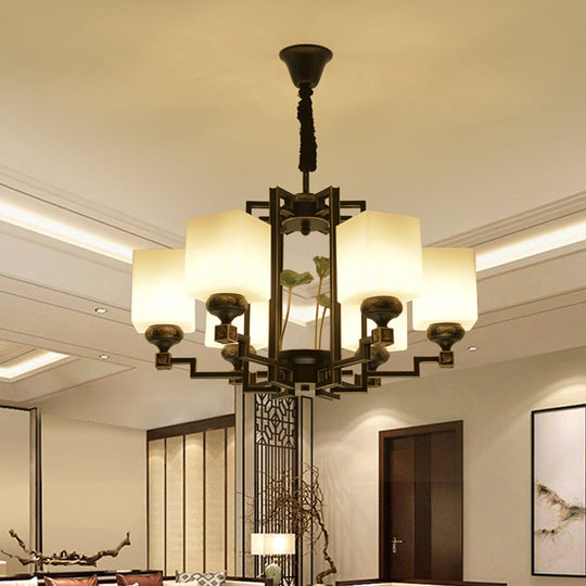Traditional Style Black Metal Chandelier with 6/8/10 Lights - Dining Room Pendant Lighting