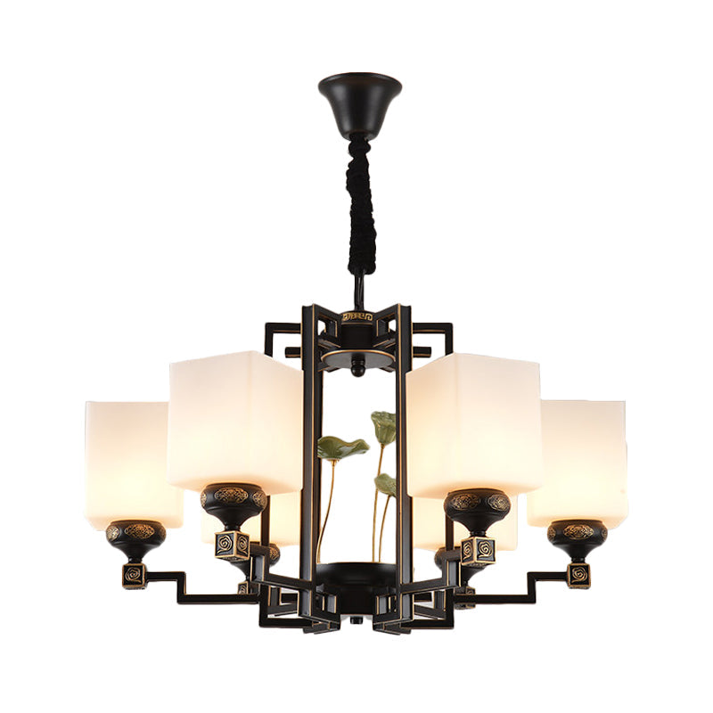 Traditional Style Black Metal Chandelier with 6/8/10 Lights - Dining Room Pendant Lighting