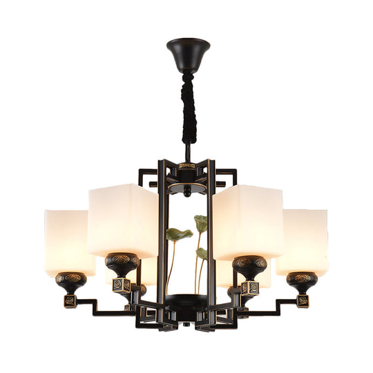 Traditional Style Black Metal Chandelier with 6/8/10 Lights - Dining Room Pendant Lighting
