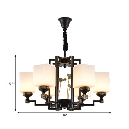 Traditional Style Black Metal Chandelier with 6/8/10 Lights - Dining Room Pendant Lighting