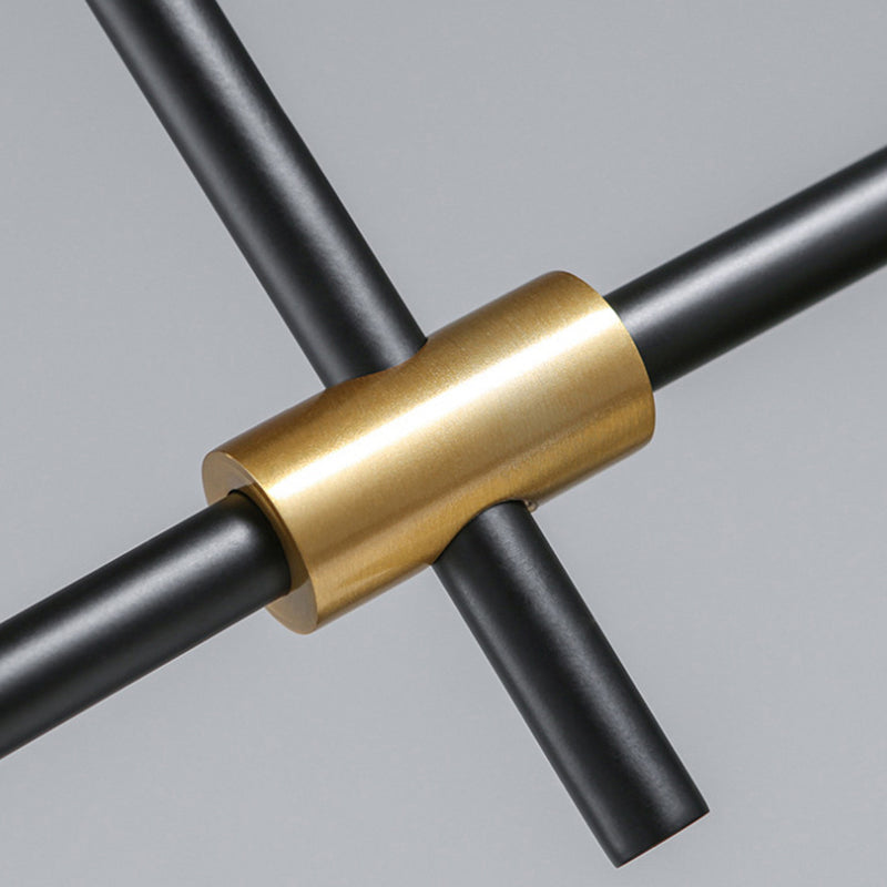 Contemporary Metal Cone Island Light with 3 Heads and Gold/Black Finish for Dining Room Ceiling