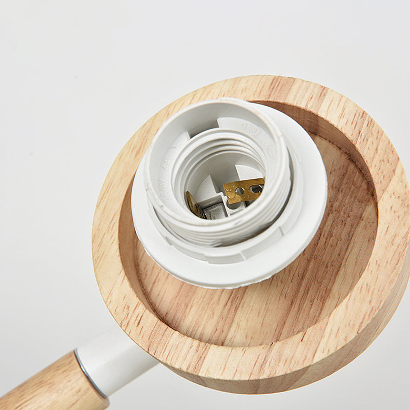 Nordic Style Conical Chandelier - 6/8 Lights White Hanging Light with Frosted Glass - Ideal for Living Room