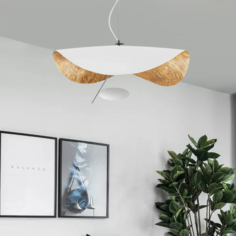 Modern Metal Geometric Pendant Light Kit - 16"/23.5" Wide - White/Black - Down Lighting for Living Room
