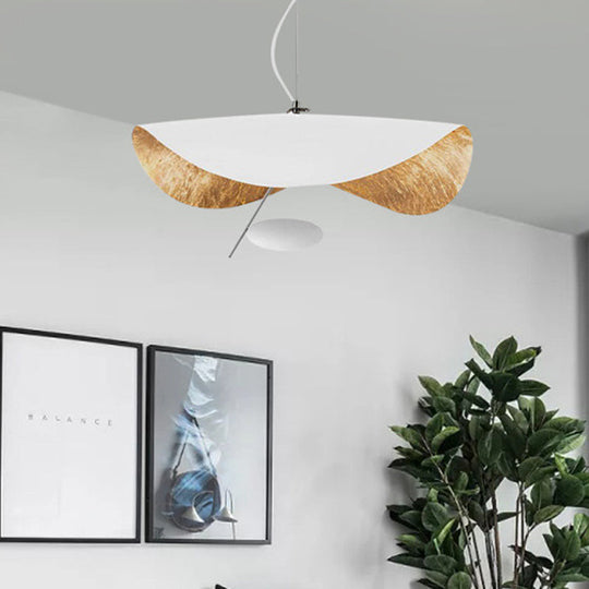 Modern Metal Geometric Pendant Light Kit - 16"/23.5" Wide - White/Black - Down Lighting for Living Room