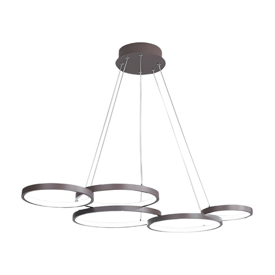 3 Rings Chandelier Dimmable Ceiling Light with Remote Control