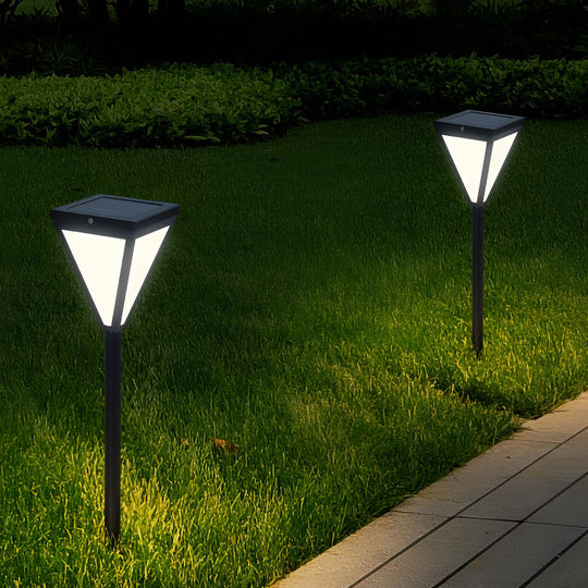 Sleek Solar LED Outdoor Pathway Post Light Waterproof