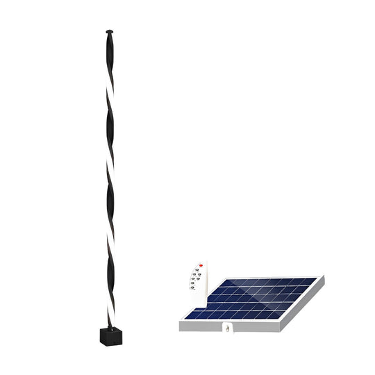 Linear Black LED Solar Powered Path Lamp – Minimalist Outdoor Lighting