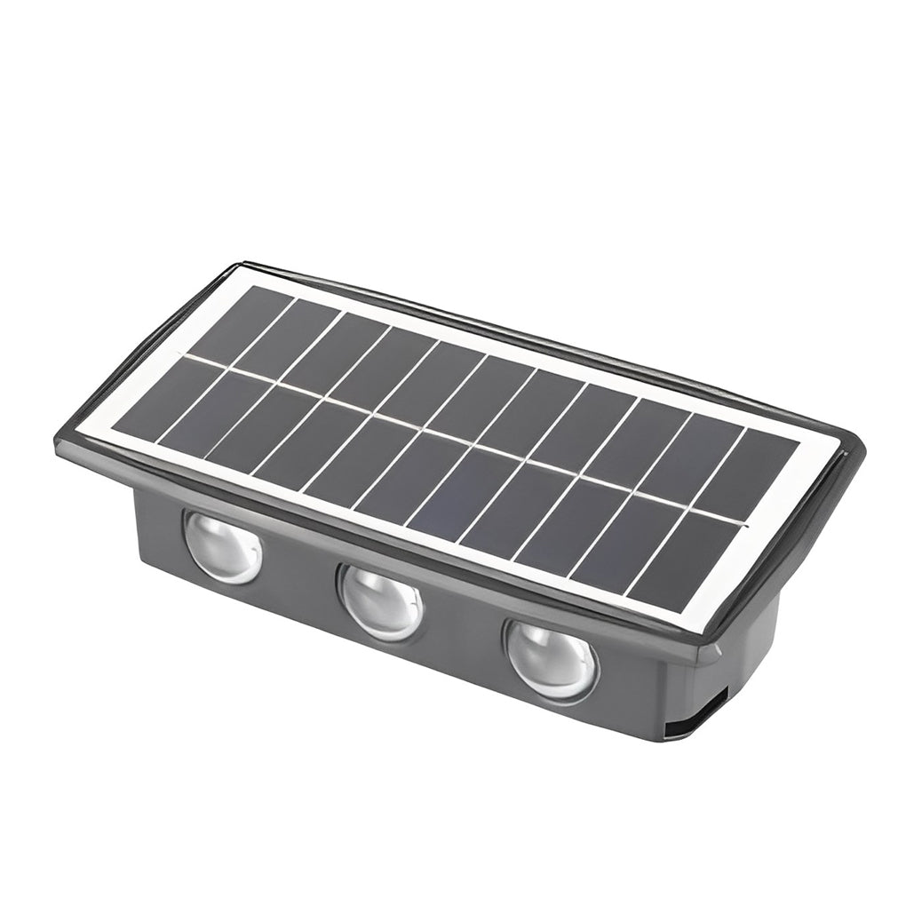 Rectangular Solar LED Up and Down Outdoor Wall Lamp