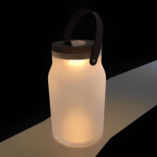 Bottle Jar-Shaped White Solar LED Lawn Light