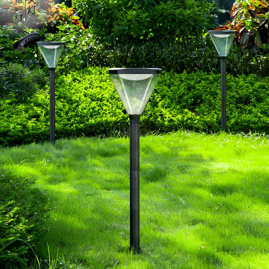 Adjustable Modern Solar LED Lawn Lamp Black Outdoor Waterproof Light