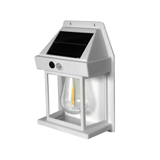 Tungsten Bulb Solar Wall Lanterns Dusk to Dawn Motion Sensor Lighting