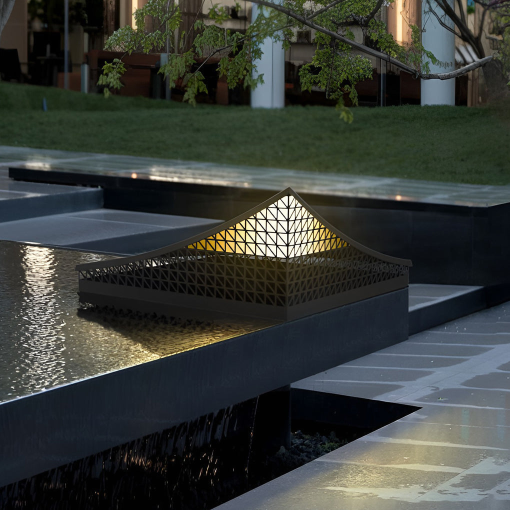 Industrial Solar LED Garden Light with Mesh Design