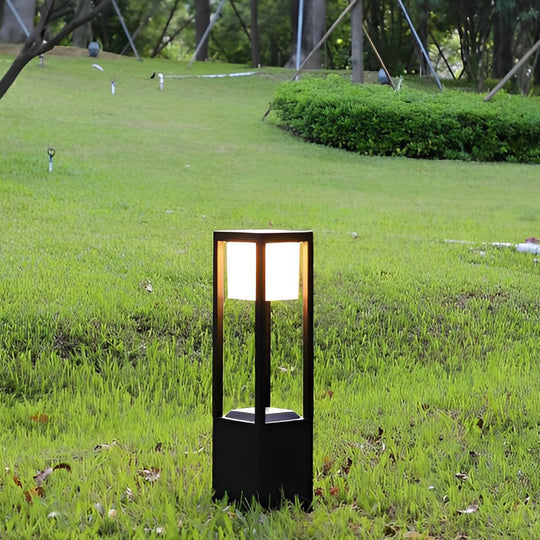 Hollow Rectangular Solar LED Pathway Bollard Lights