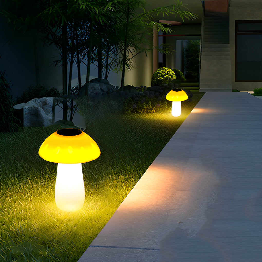 Mushroom Solar LED Outdoor Waterproof Lawn Light