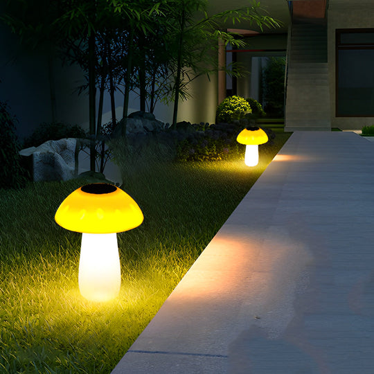 Mushroom Solar LED Outdoor Waterproof Lawn Light