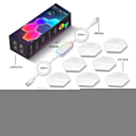 Hexagon Cellular Shaped RGBIC Smart Wall Lamp – Music Sync LED Panels