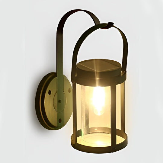 Portable Lantern Shaped Solar LED Waterproof Outdoor Wall Sconce