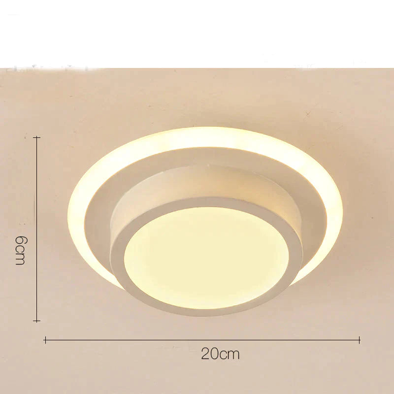 Acrylic Modern LED Ceiling Lights For Corridor Entrance Of Home Lamp Plafonnier Luminaria Lamparas De Techo White Black Painted