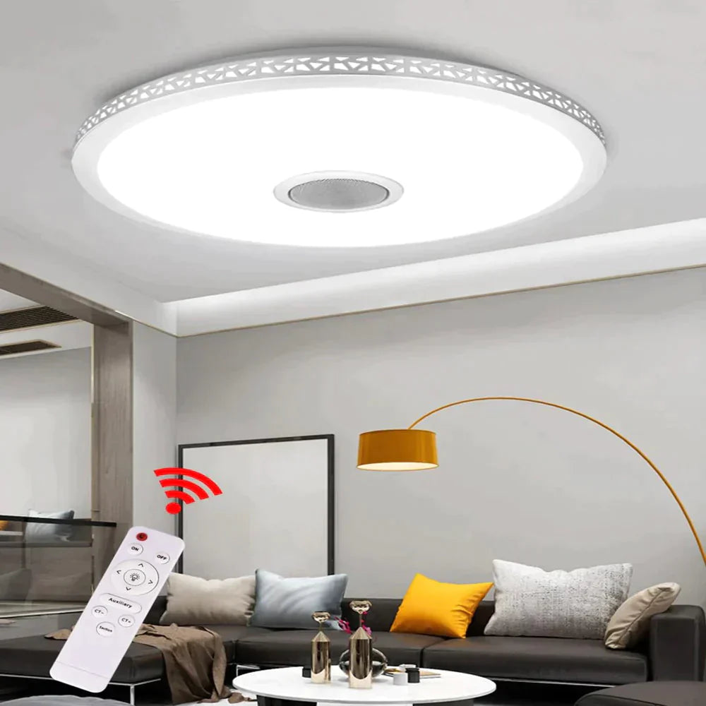 LED Ceiling Light Bluetooth and Music with colourful and dimmer RGB Ceiling Light Remote Control for living room and bedroom
