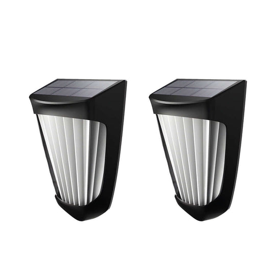 2-Pack Outdoor Solar LED Fence Lights (10 LEDs Each)