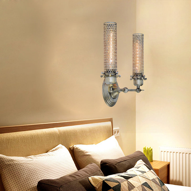 Modern Industrial Bronze Wall Sconce Light with Tube Metal Shade