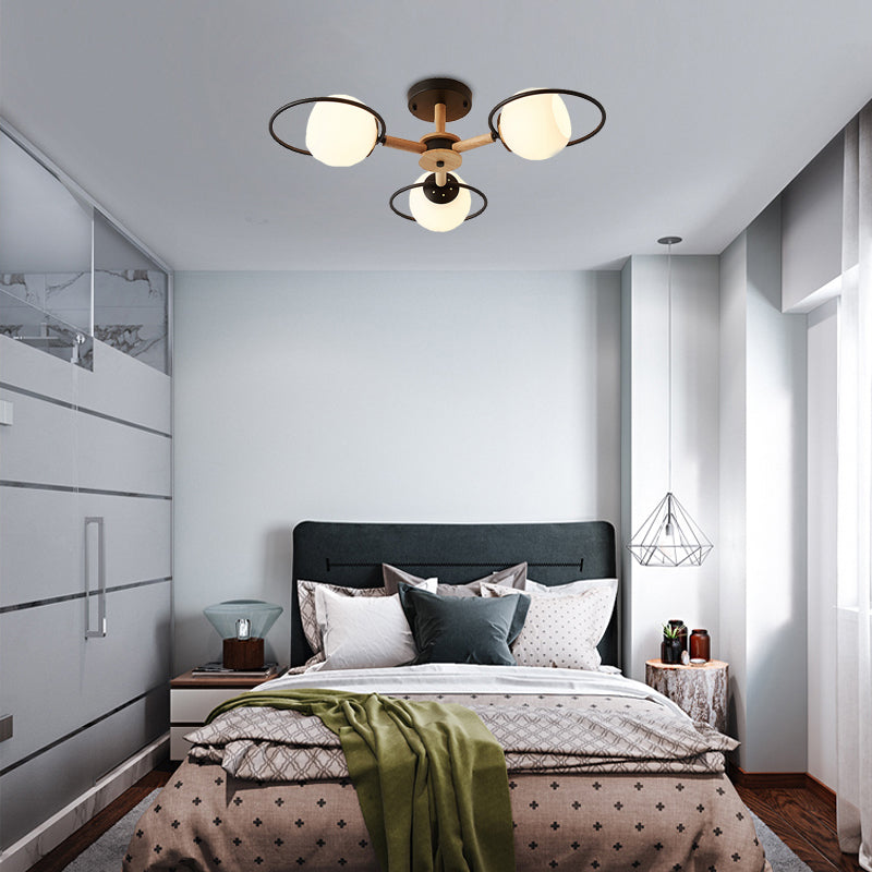 Minimalistic Circle Pendant Chandelier with 3 Lights for Dining Room