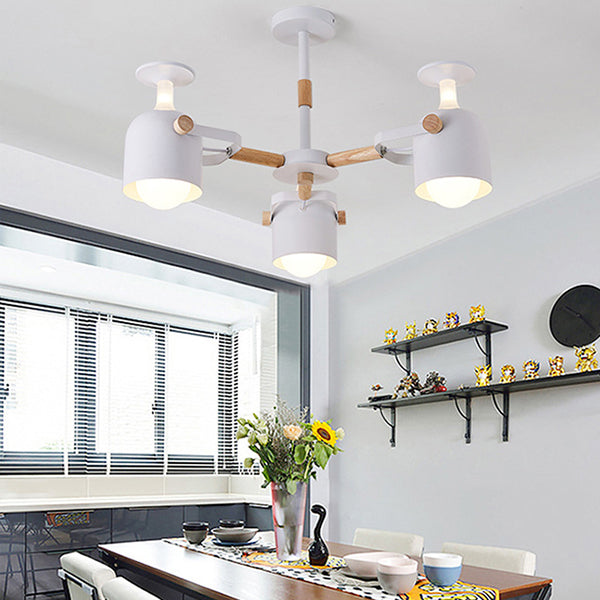 Cylinder Metal Pendant Lamp with Simple Style for Bedroom Lighting