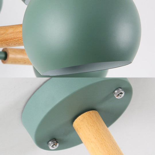 Scandinavian Metal Dome Hanging Chandelier - 2-Tier, 8 Lights - Ideal for Living Room and Shop