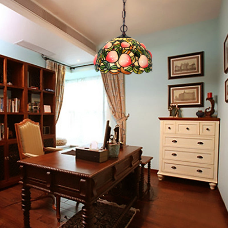 Victorian Peach Bronze Cut Glass Chandelier Pendant Light - 1/2/3 Lights, Pink - Dining Room Décor - 12"/16"/20" Wide