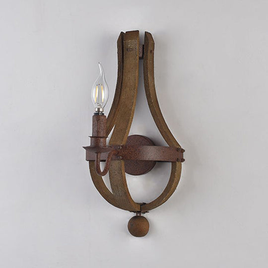 Rustic Candle Metal Sconce Light - 8"/11.5"/15" Wide - Country Style - 1/2/3 Lights - Dining Room Wall Lighting Fixture