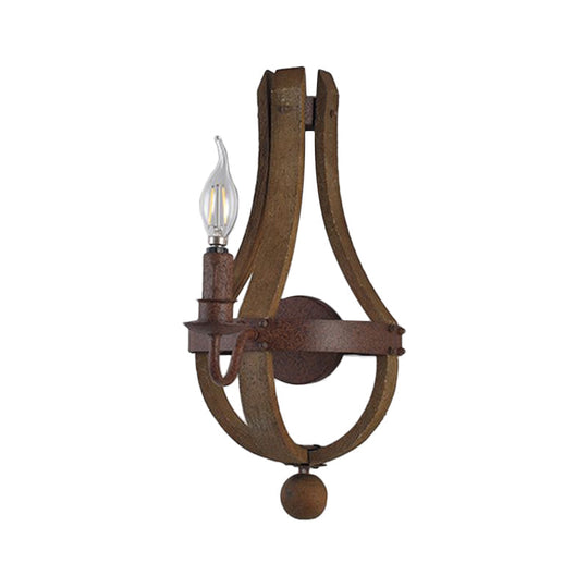Rustic Candle Metal Sconce Light - 8"/11.5"/15" Wide - Country Style - 1/2/3 Lights - Dining Room Wall Lighting Fixture