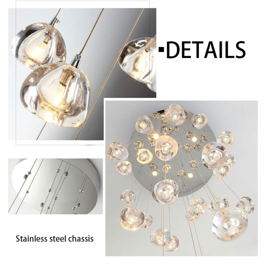 Mira Crystal Walsh Chandelier - Sleek Luxury for Modern Interiors