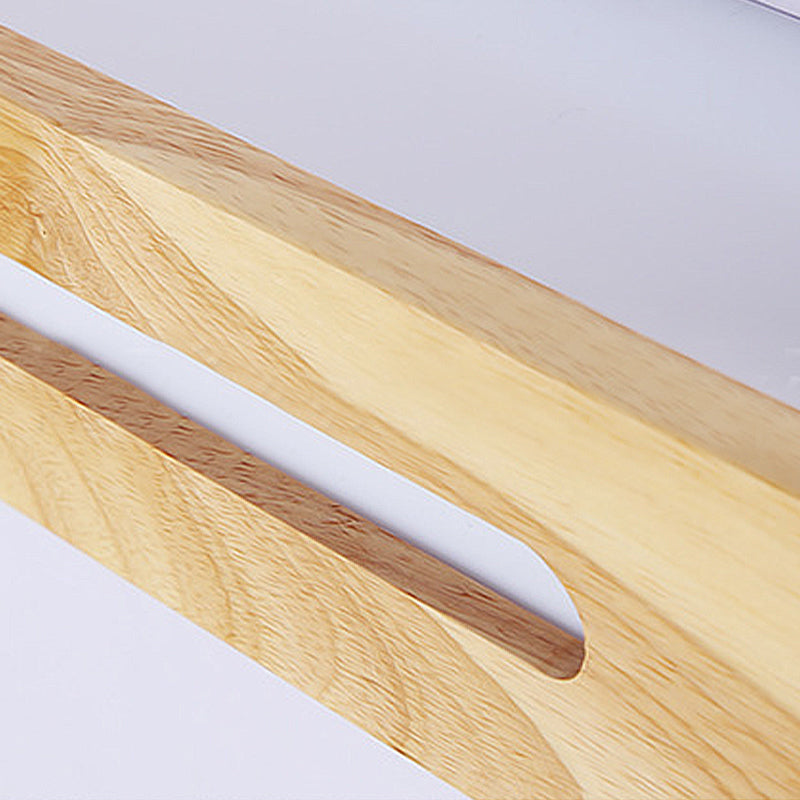 Modernist LED Brown Wood Wall Mount Light - Warm Light, 14"/18"/21.5" Wide