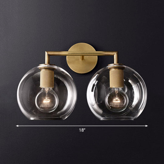 Classic Armed Sconce Wall Lamp in Black/Brass/Chrome for Living Room