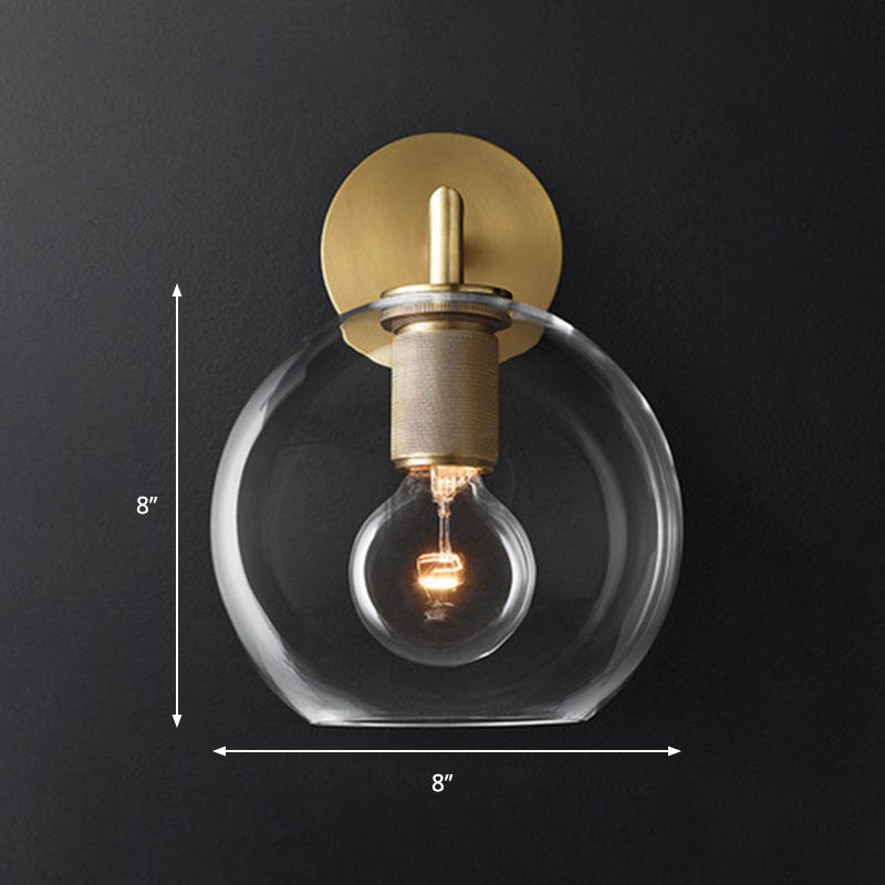 Classic Armed Sconce Wall Lamp in Black/Brass/Chrome for Living Room
